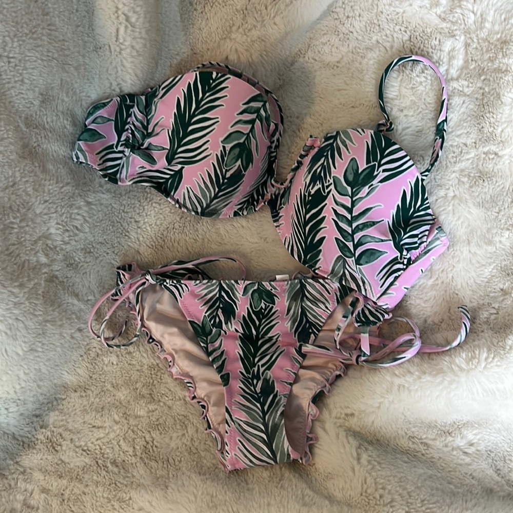 Shade & Shore Pink Palm Bikini